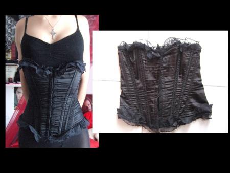 SERRE-TAILLE SATIN NOIR